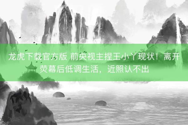 龙虎下载官方版 前央视主捏王小丫现状！离开荧幕后低调生活，近照认不出